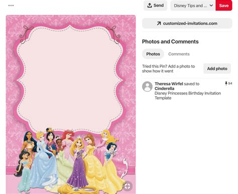 Free Printable Disney Princess Birthday Invitations D Is For Disney