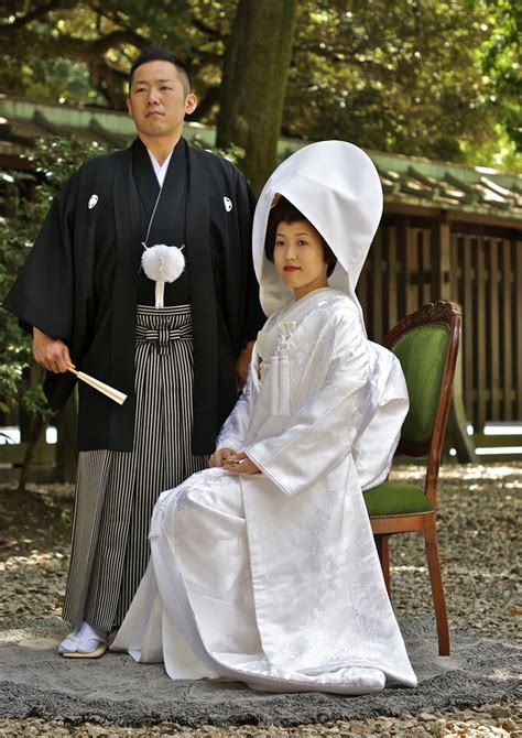Japanese Shinto Wedding At Meiji Shrine Traditional Grooms Attire Is