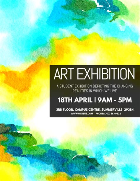 Art Exhibition Flyer Template Postermywall