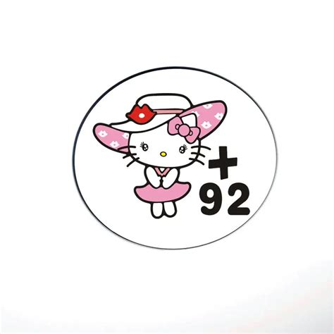 cartoon hello kitty car accessories funny fuel cap sticker and decal for ford focus vw skoda