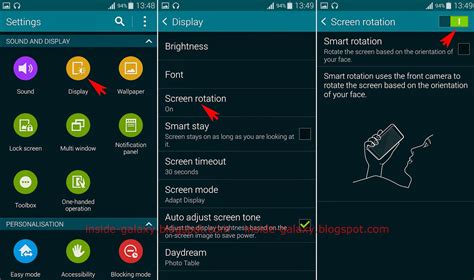 Inside Galaxy Samsung Galaxy S5 How To Enable Or Disable Auto Rotate