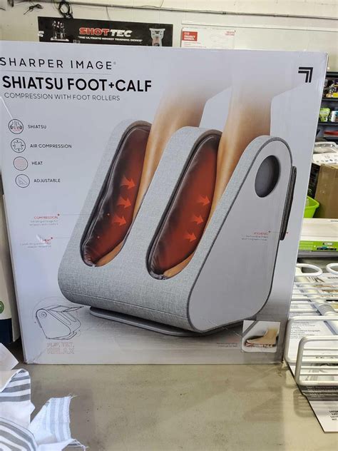 Sharper Image Shiatsu Foot Calf Electronic Massager With Compression And Heat Open Box Sold