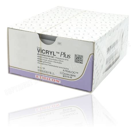 Vicryl Plus Suture 2 0 Vcp317h Sh Plus Needle 70 Cm Purple Suture