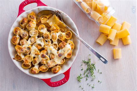 Paccheri Pasta Stuffed With Sausage And Mushrooms Italian Recipes By