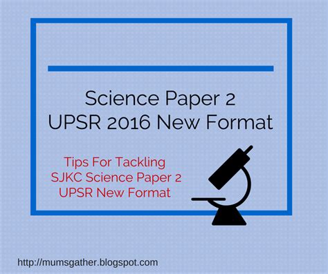 We did not find results for: Tips For Tackling SJKC Science Paper 2 UPSR New Format ...