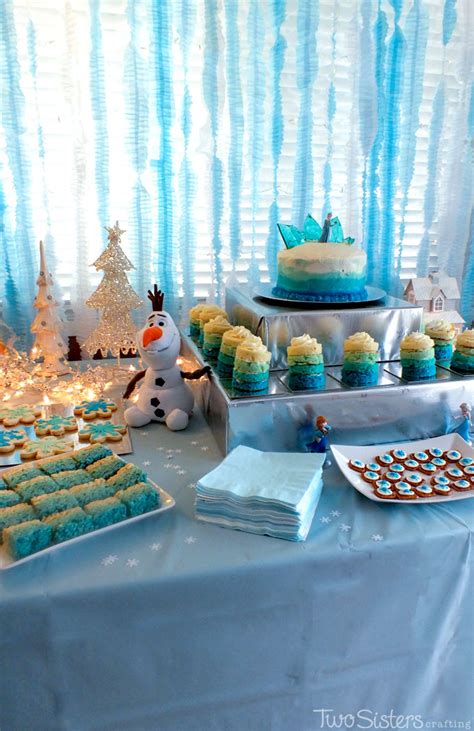 Need a quick cake recipe ready in less than an hour? Disney Frozen Dessert Table - Two Sisters