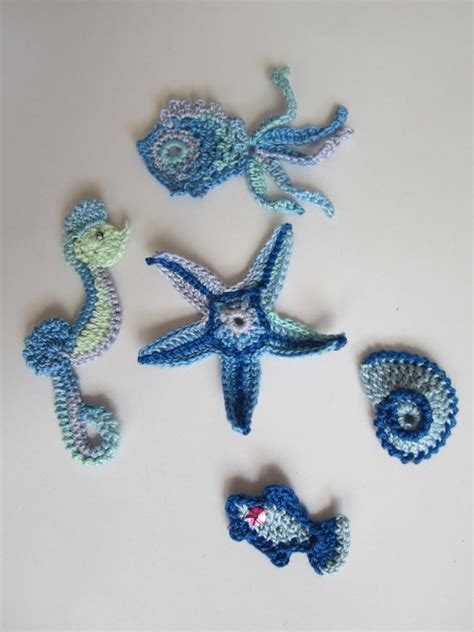 Crochet Sea Life Creatures Set Of 5 Crochet Sea By Milavikids