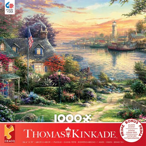 Ceaco Thomas Kinkade New England Harbor 1000 Piece Jigsaw Puzzle