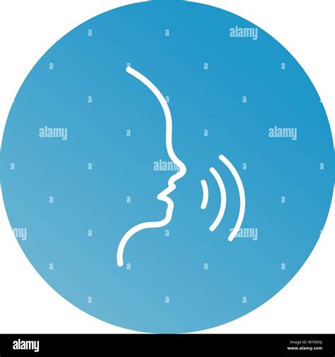 Speaking Man Line Icon Stock Vector Image And Art Alamy