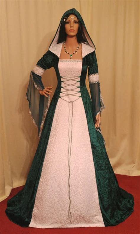 Lidee Renaissance Gown Green Medieval Dress Costume Dresses Clothing