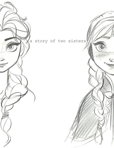 Frozen Fan Art Elsa And Anna Disney Sketches Disney Drawings