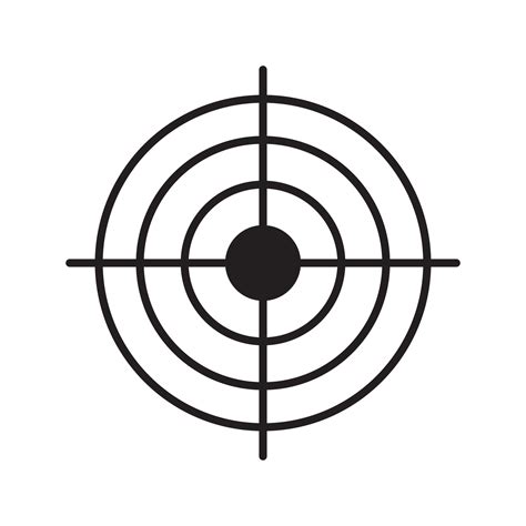 Gun Target Linear Icon Aim Thin Line Illustration Radar Contour