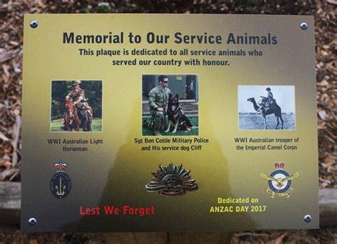 Service Animals Memorial Monument Australia