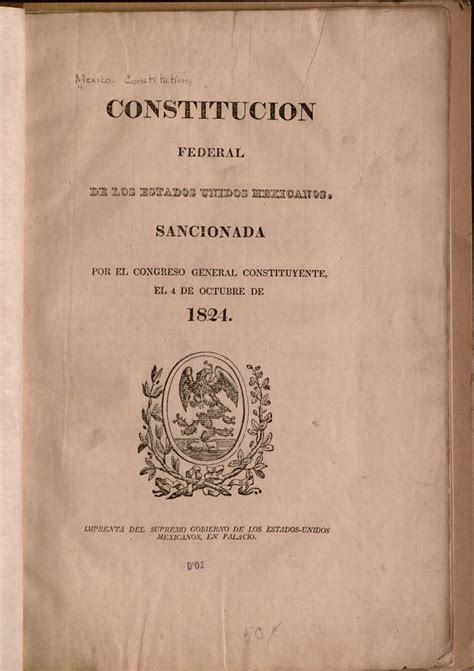 La Mexico 28 1824 Constitución Federal De Los Estados Uni Flickr