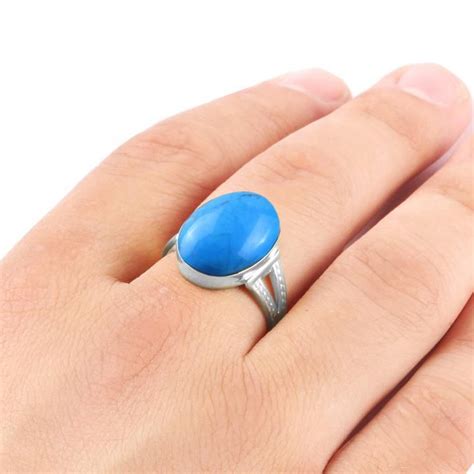 Try storing your sterling silver ring in a cool, dry place like an airtight plastic bag or jewelry box. Men's Ring Turquoise in 925 Sterling Silver, Natural Blue ...