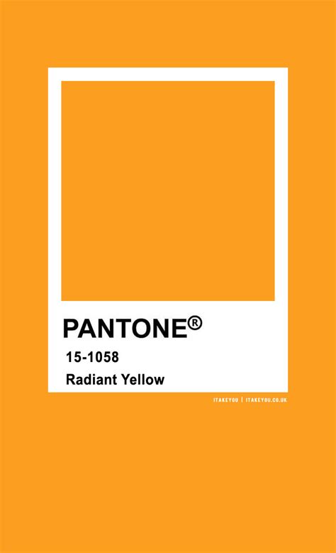 Pantone Color Pantone Radiant Yellow Color I Take You Wedding