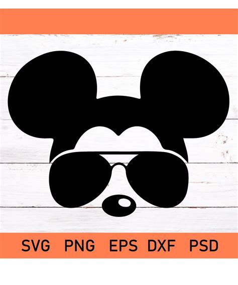 Mickey Mouse With Sunglasses Svg Disney Mickey Mouse Sunglasses