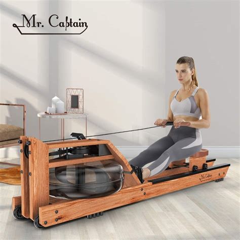Mr Captain Rowing Machine For Home Usewater Resistance Wood