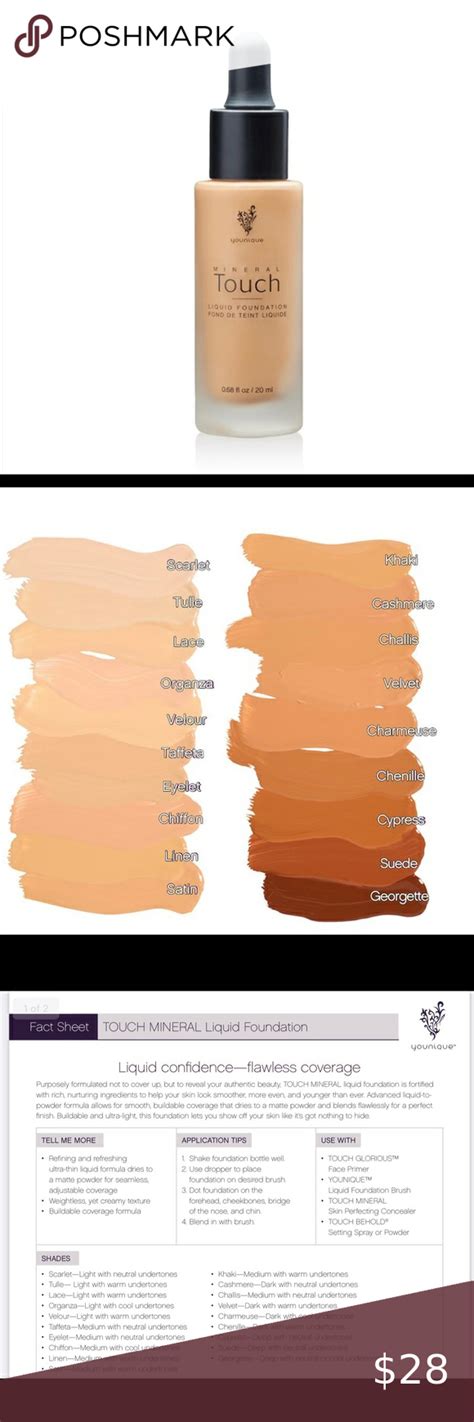 Younique Touch Mineral Liquid Foundation Taffeta Liquid Foundation