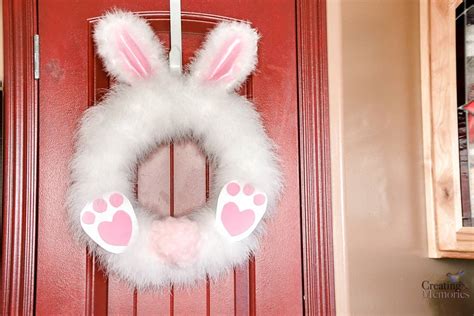 How To Make A Fluffy Easter Bunny Wreath In Under 30 Minutes