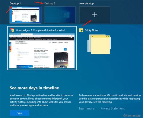 How To Switch In Between The Virtual Desktops Windows 10 Howtoedge