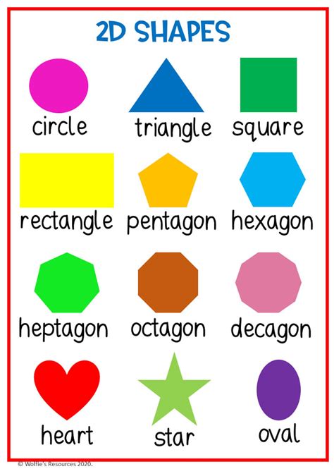 Colours And Shapes Posters And Flashcards Etsy