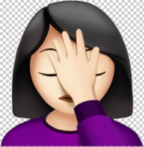Iphone Emoji Facepalm Emoticon Png Clipart Arm Beauty Black Hair
