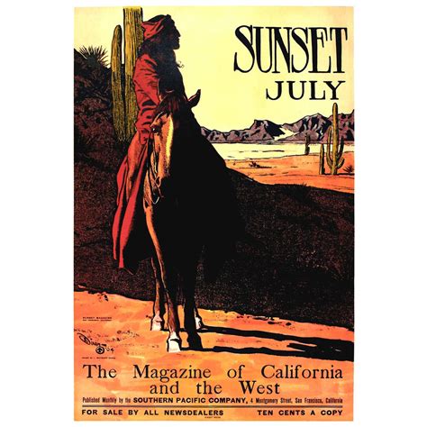 Original Maynard Dixon Sunset Magazine Poster At 1stdibs Vintage