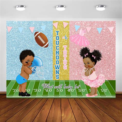 Buy Avezano Touchdowns Or Tutus Gender Reveal Backdrop Boy Or Girl He Or She Gender Reveal Party