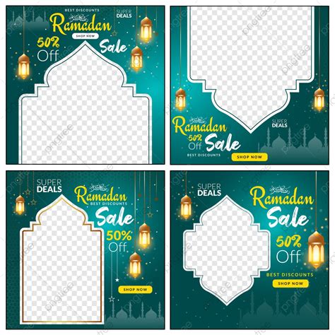 Ramadan Kareem Social Media Sale Banner With Ramadhan Instagram Post