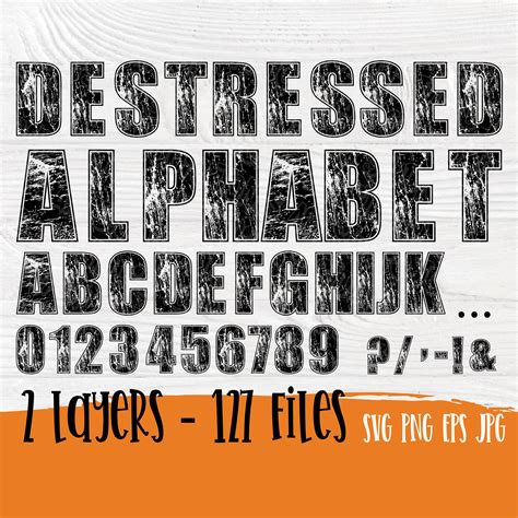 Digital Art And Collectibles Distressed Font Grunge Font Distressed
