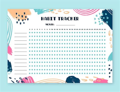 Cute Habit Tracker Printable