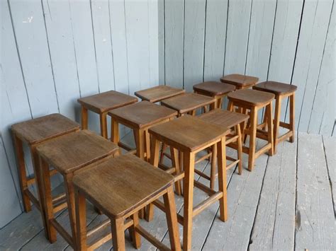 Set Of 13 School Stools