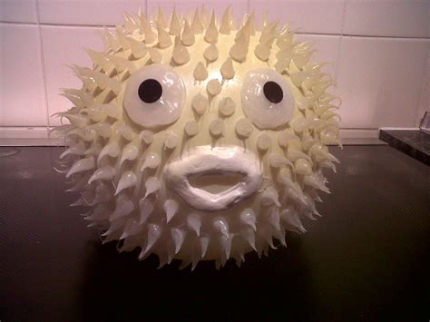 A Puffer Fish I Made As A 3d Project Fish Crafts Crafts Puffer Fish