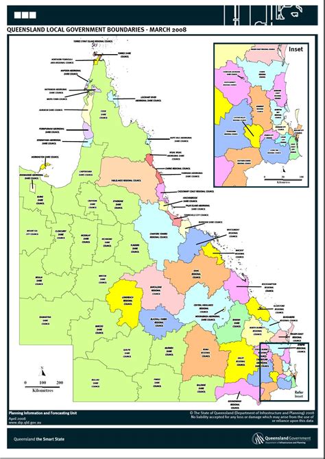 Queensland Local Government Areas Map With Hang Rails Mapworld Riset