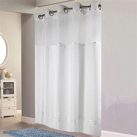 Hookless Escape 71 Inch X 98 Inch Fabric Shower Curtain And Liner Set
