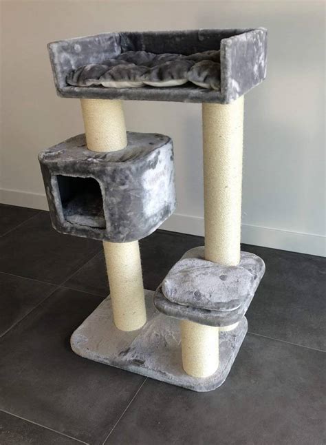 Devon Rex Cat Tree Light Grey Creme Lowest Prices Guaranteed Free Delivery