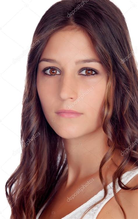 Attractive Brunette Woman With Brown Eyes — Stock Photo © Gelpi 56826957