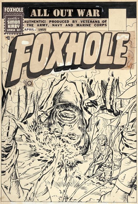 Pop Culture Safari Comic Art Jack Kirby Original Cover For Foxhole 5
