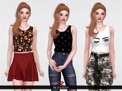 Simple Shirt For Women 02 By Remaron At Tsr Sims 4 Updates