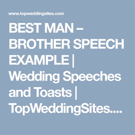 Brother Of The Groom Speech Guide With Examples Wedding Speeches