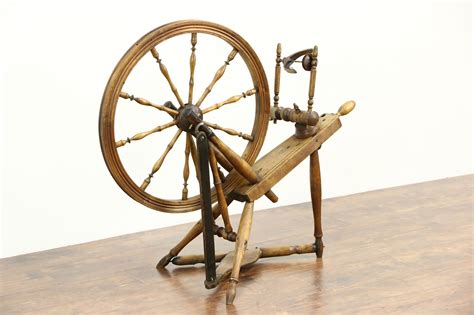 Spinning Wheel Mid 1800s Antique Maple