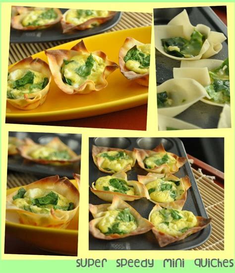 Spinach And Feta Won Ton Quiche Cups Recipe Breakfast Brunch