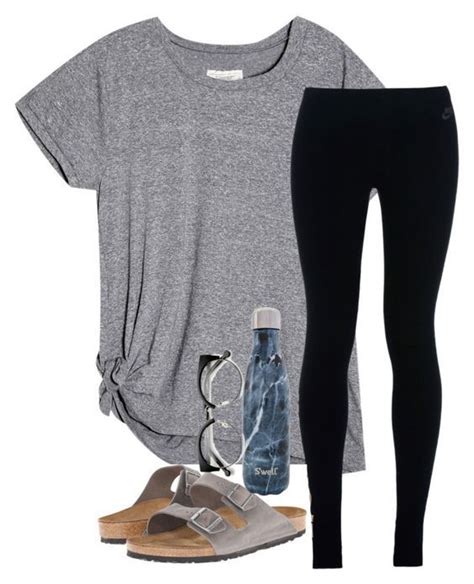 Summer Outfits Gree Tee Black Leggins Outfits With