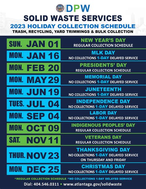 Solid Waste Holiday Collections Atlanta Ga