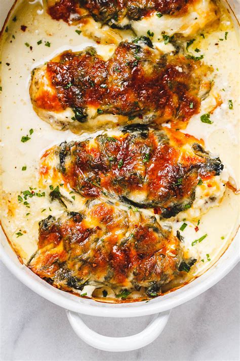 Roll the chicken breast, until it encompasses the filling. Spinach Chicken Casserole Recipe with Cream Cheese ...
