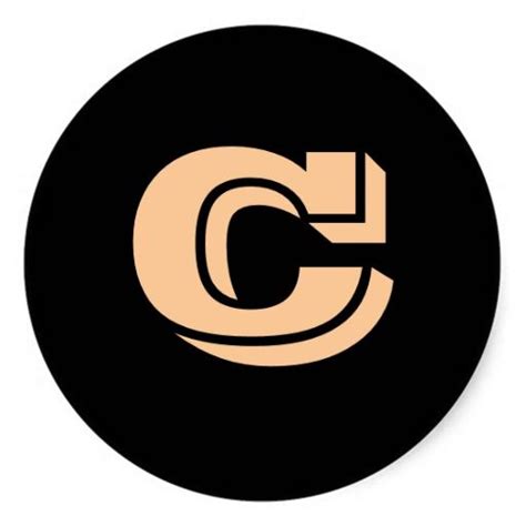 Capital Letter C Large Round Stickers By Janz Alphabet Stickers Letter
