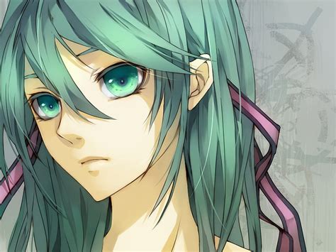 Free Download Hatsune Miku Girl Anime Green Eyes Manga Green