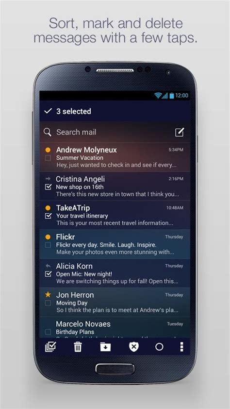 With the new yahoo mail app you can customize the joy bar so the stuff that matters most to you shows first. Yahoo Mail na Android - Download