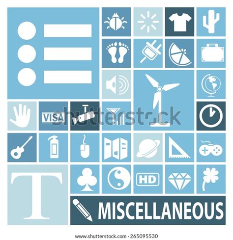 Set Miscellaneous Icons Vector Illustration Flat Stock Vector Royalty